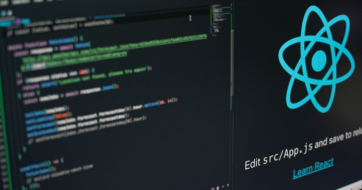 Developer working on code with a futuristic digital interface